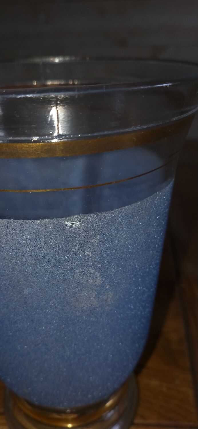 Blue granite vase