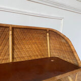 Vintage rattan children's bench