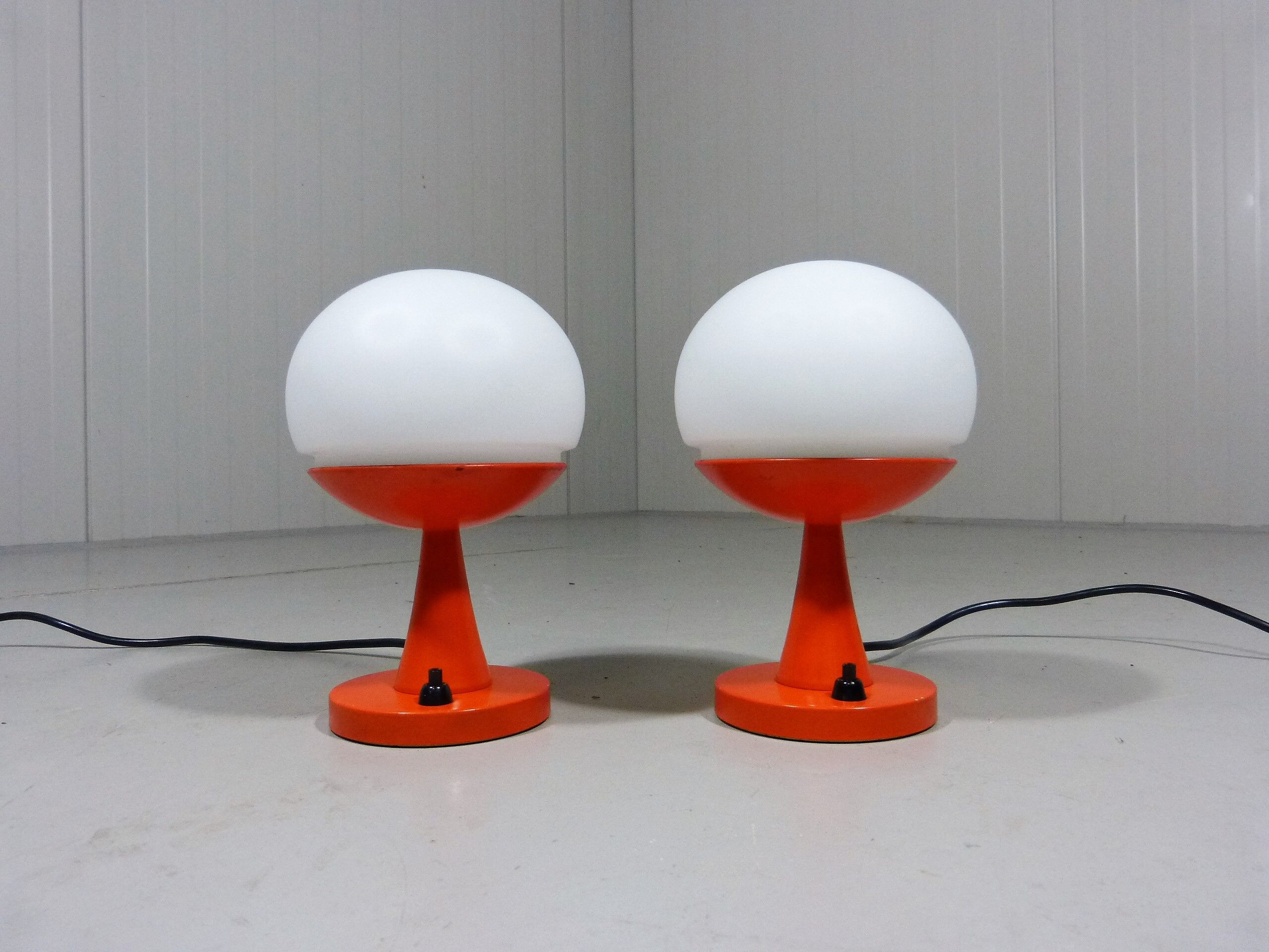 Space age table lamps bed side lamps, 1960’s