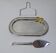 Flat foie gras service in silver metal and brass