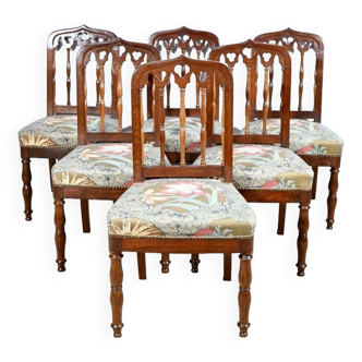 Suite of 6 Cuban Mahogany chairs, Restoration period – Early 19th century