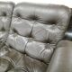 Vintage brown leather two-seater sofa