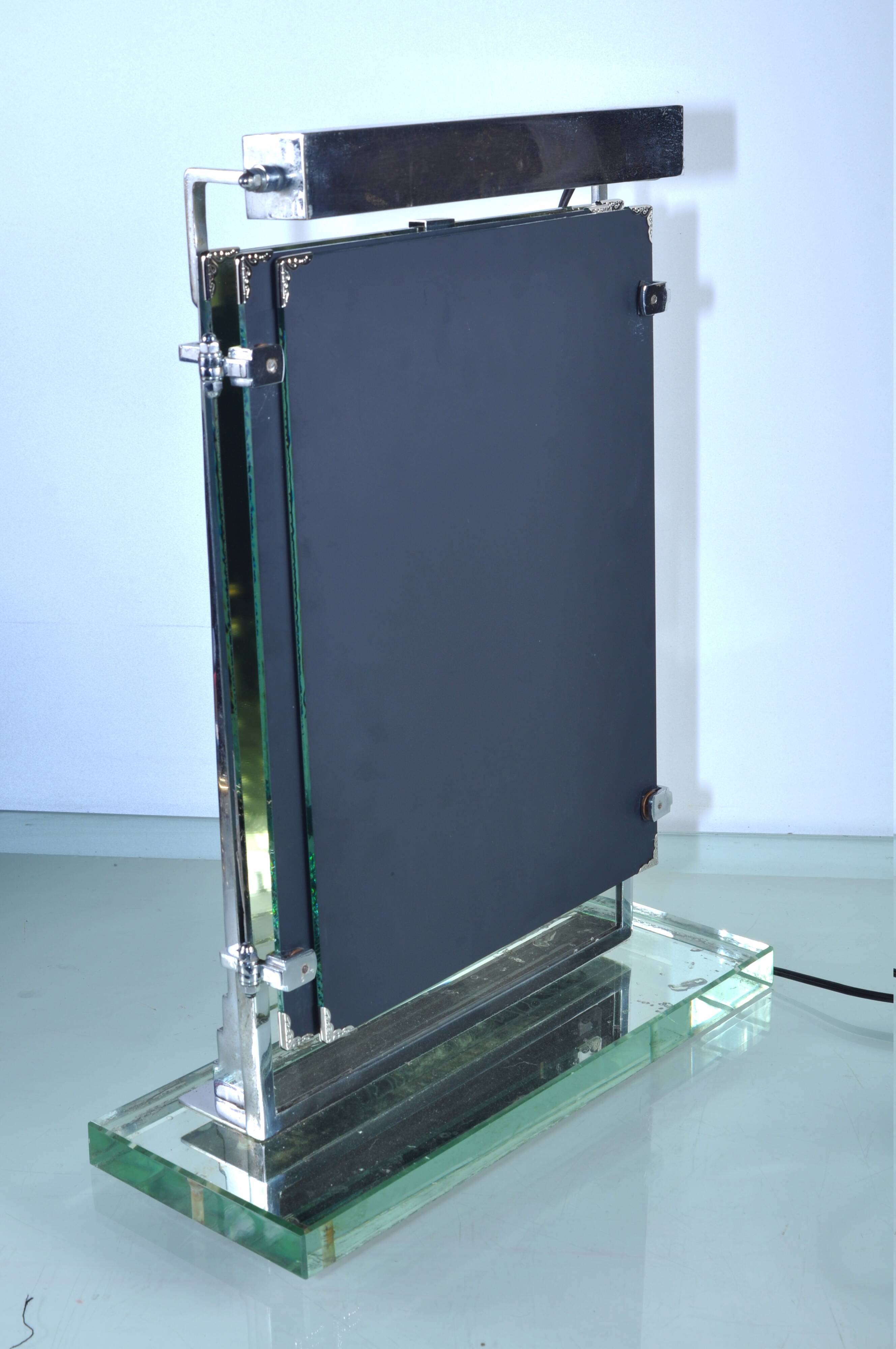 Brot triptych mirror on glass slab / year 30/40