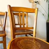 4 bistro chairs in light beech