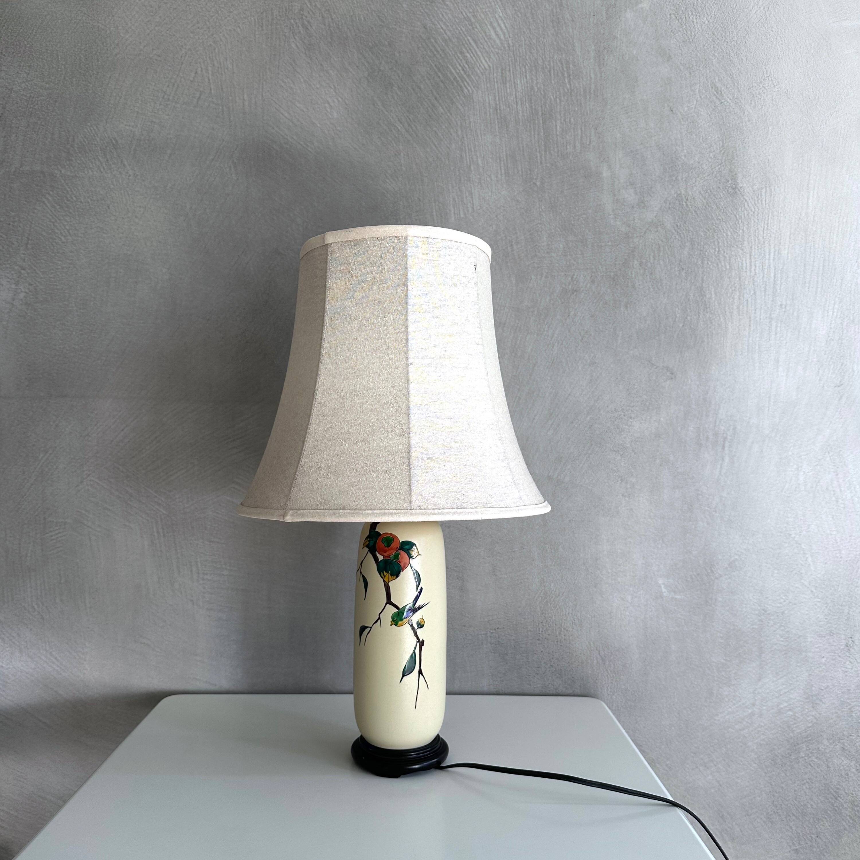 Vintage lamp, table lamp with ceramic base, mid-century floor lamp