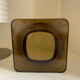 Empty glass pocket Saint Gobain vintage 70s smoked glass