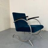 Fauteuil Bauhaus Art Déco en Acier Tubulaire par Jan Schröfer pour Ahrend De Cirkel, 1920s