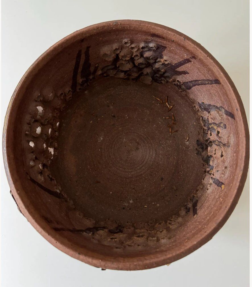 Large Danish Brutalist Stoneware Bowl by Bodil Marie Nielsen, 1970s