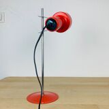 Spot desk lamp red chrome rod 70s