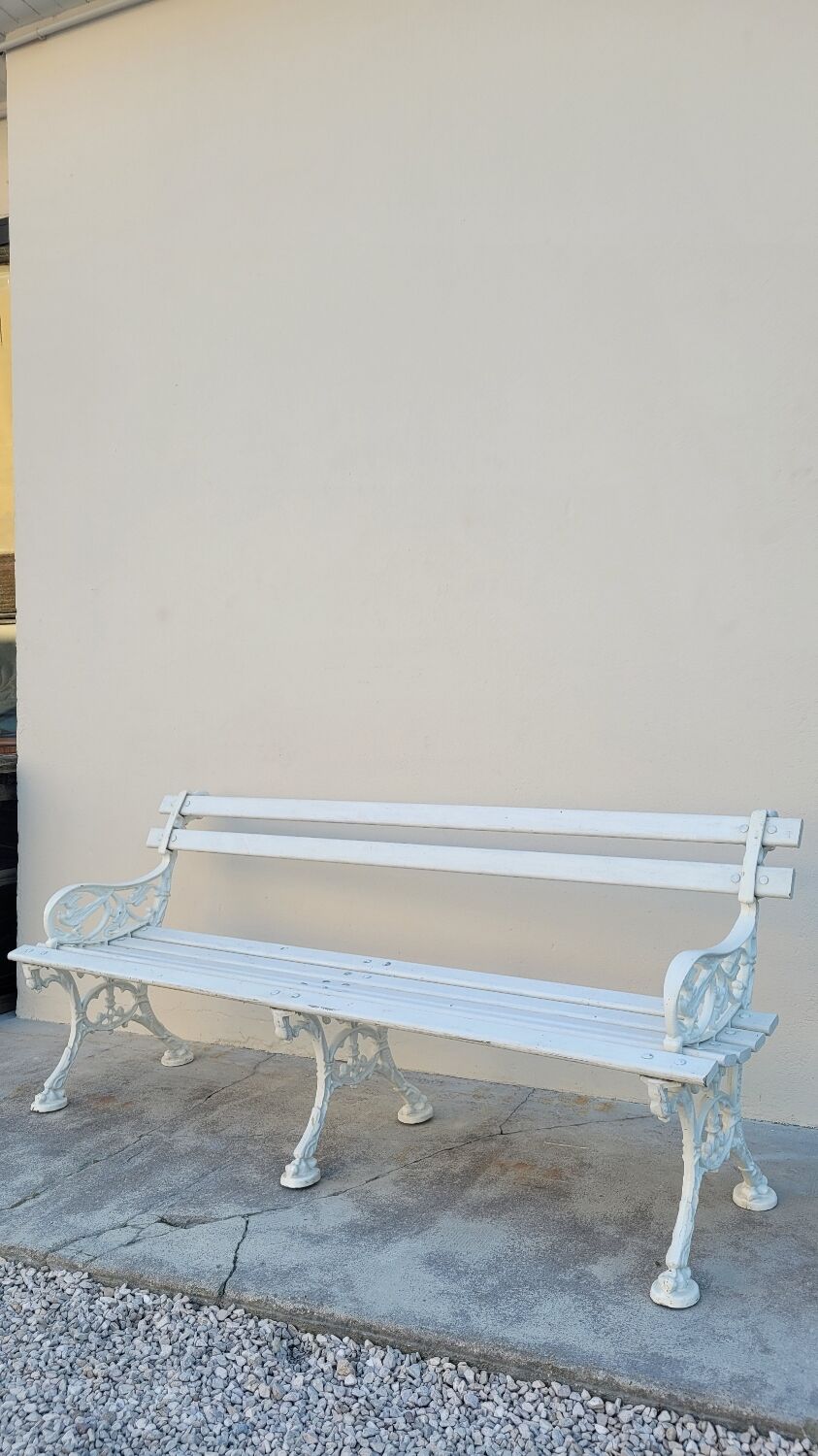 Garden bench signed Godin cast iron bourgeois house