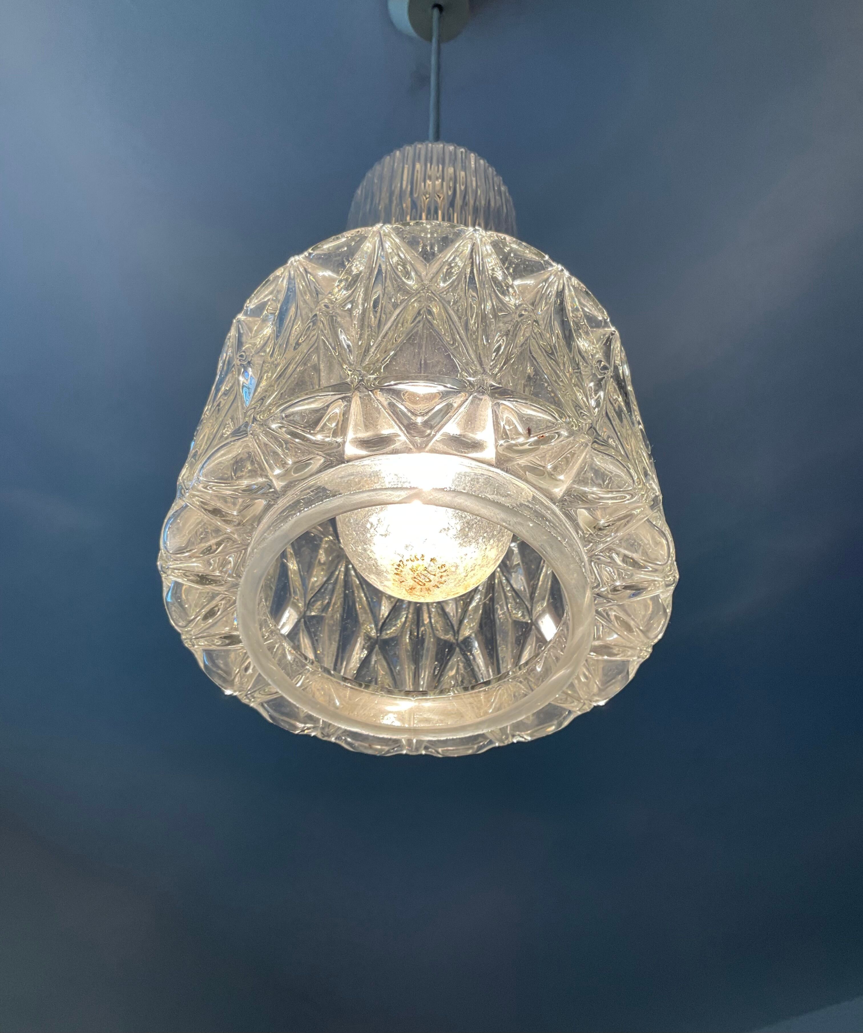 Limburg pendant lamp in molded glass from the 60s and 70s