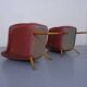 Mid-Century French Organic Mohair Lounge Chairs, 1950s, Set of 2