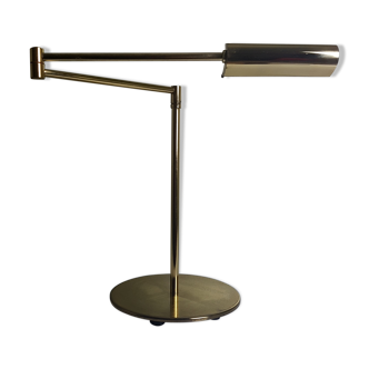 Lampe liseuse de bureau articulée doré vintage halogène avec variateur