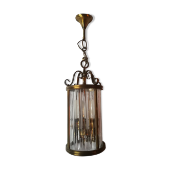 Bronze and crystal lantern