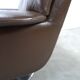 Brown leather swivel chair