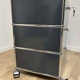 USM Haller rolling cabinet in Anthracite Grey