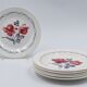 6 dessert plates Digoin Sarreguemines décor Cannes diameter 20.3 cm
