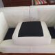 LC2 Le Corbusier 2-seater sofa, white leather, reissue by Cassina, excellent condition.