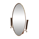 Oval wall mirror with sconces – brass – 1950s/60s