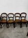 Set of 4 Louis Philippe caned and wooden chairs.