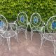 4 fauteuils provençaux en fer forgé des années 60