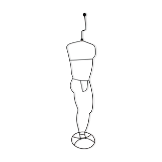 Valet de nuit portemanteau silhouette homme métal ikea design années 80