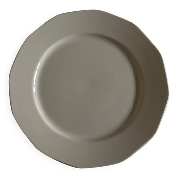 Set de 6 assiettes ivoire modernistes terre de fer