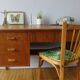 Bureau danois pieds compas