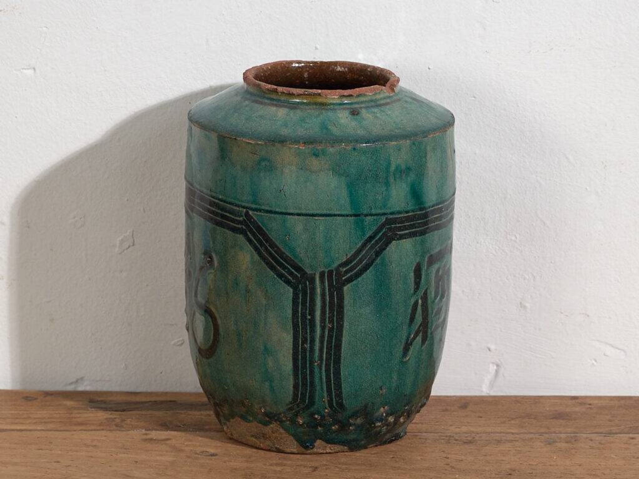 Ancient Chinese vase with octagonal frame (circa 1820) #18