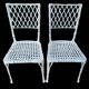 Paire de chaises en fonte d’aluminium décor bambou, Espagne 1960