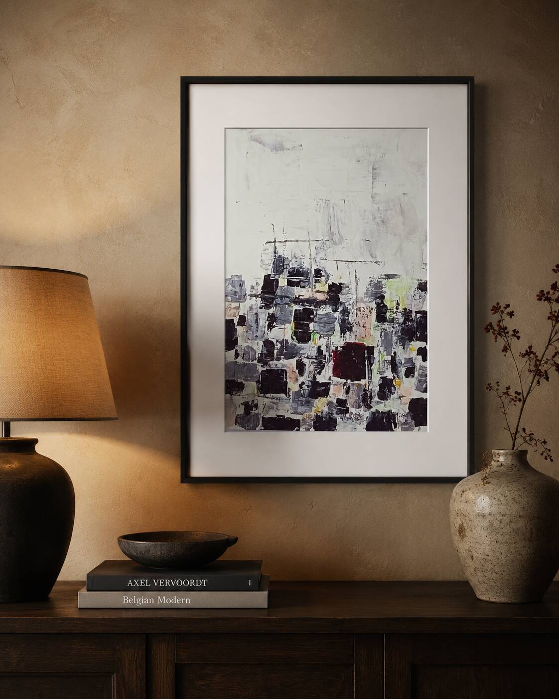 Original abstract painting – urban composition – dlg Nicolas de Stael