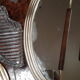 apero art deco tray, mould glass, wood and golden aluminum, mirror