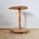 Brutalist side table in raw wood