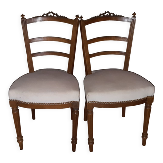 Chaises de chambre assise tissu blanc