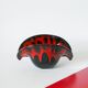Vallauris style black and red ceramic pocket tray 1970