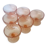 6 large dessert ice cream bowls Rosaline Luminarc France