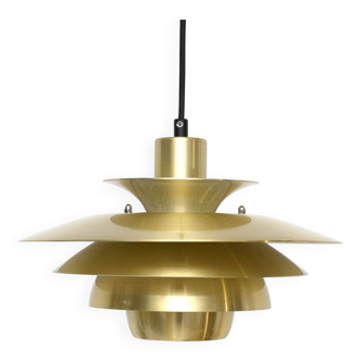 Vintage Danish lamp in brass, 1970's
