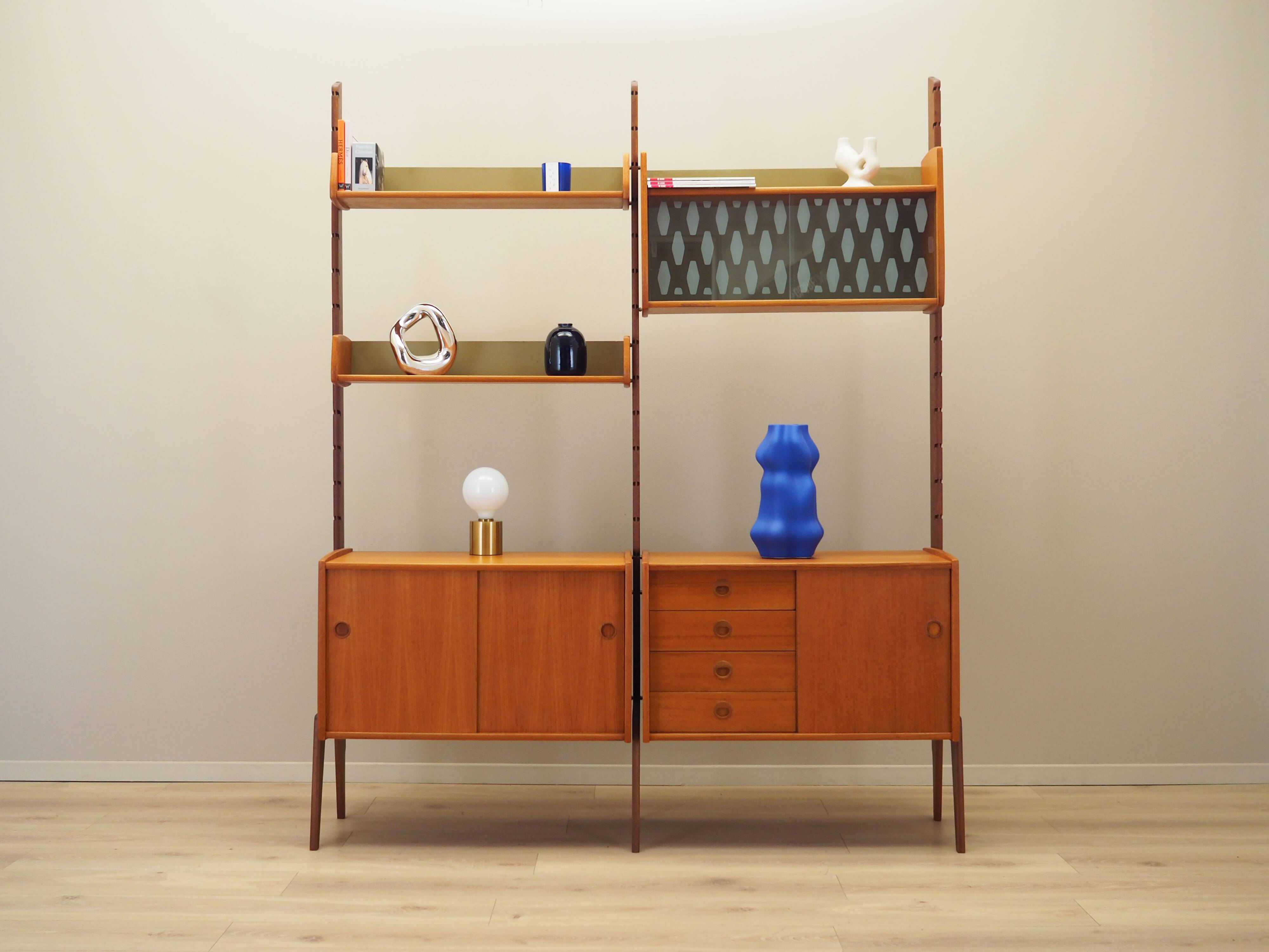 Teak system bookcase, Norwegian design, 1960s, production: Blindheim Mobelf