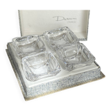 4 individual salt cellars in Daum Crystal, France