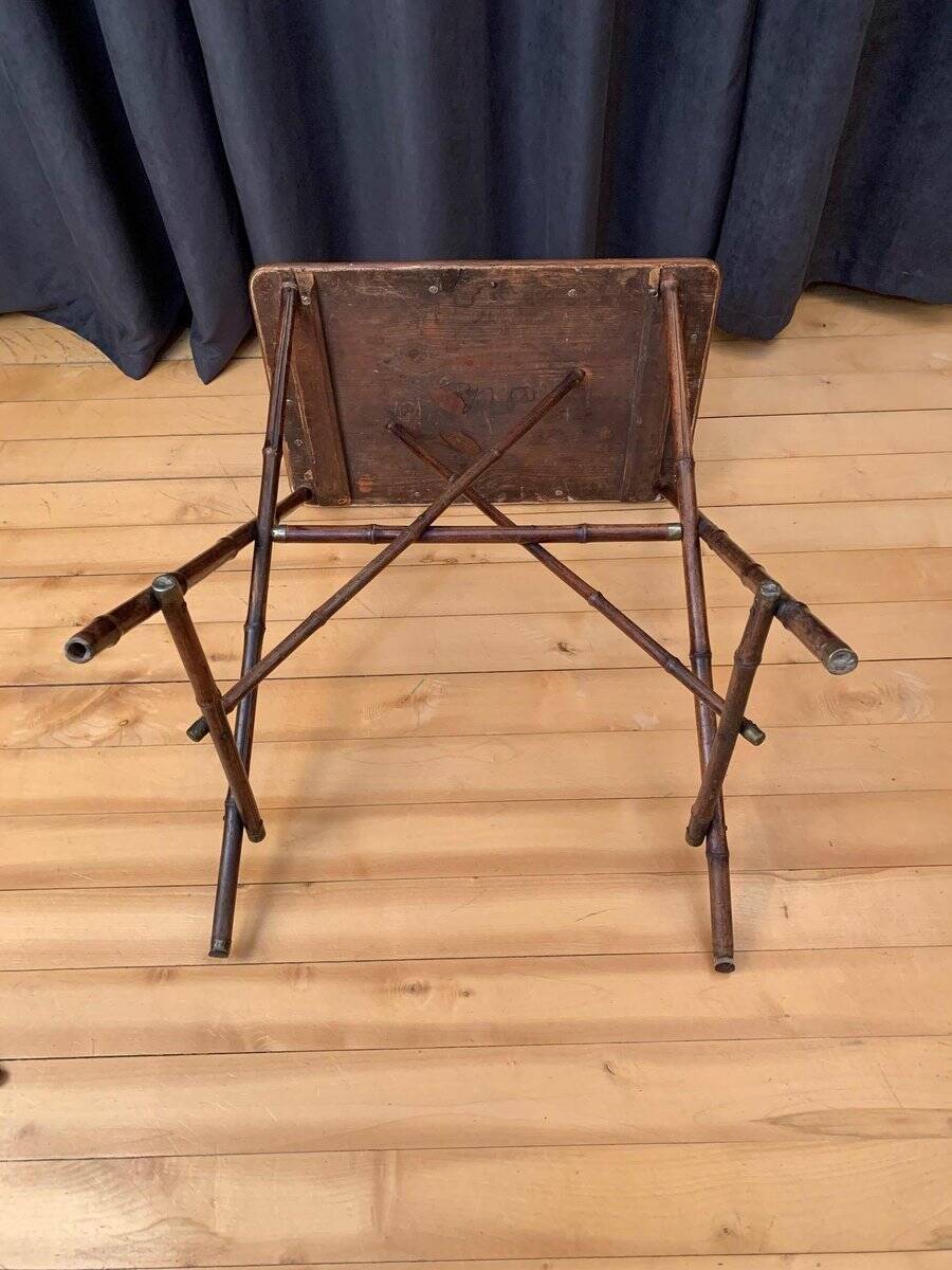 English bamboo side table, 1920s