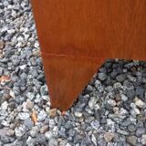 Enfilade vintage en chêne doré portes coulissantes pieds compas 1950