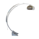 Lampadaire arc Guzzini alu chrome travertin