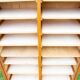 Double curtain file cabinet, 1950s, light oak
