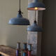 Day blinds emailed industrial lamp sky blue