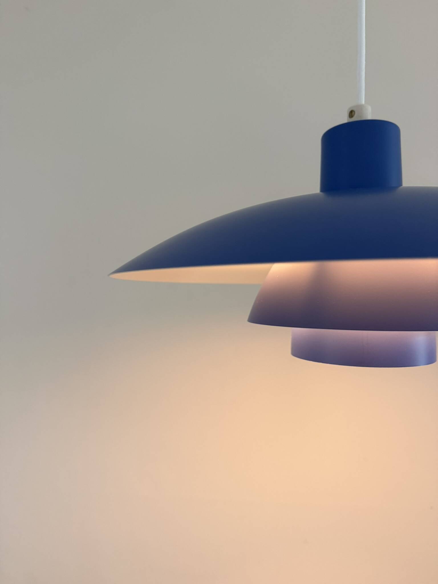 Vintage Louis Poulsen PH4/3 - rare blue, like new - Poul Henningsen - Danish design lamp