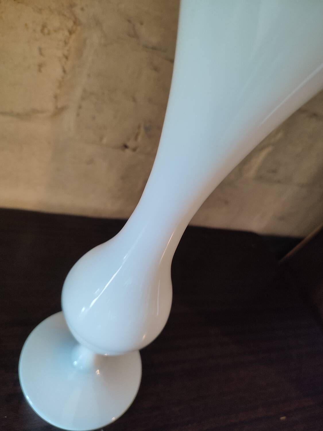 White Opaline Vase 1970s