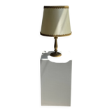 Petite lampe en laiton doré classique abat-jour crème H48