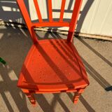 Set of 8 multi-colored bistro chairs