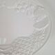 Vintage Large White Majolica Serving Bowl with Relief Fruits by A. Santos, Portugal, 1970s