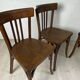 Ensemble de 4 chaises bistrot vintage 50
